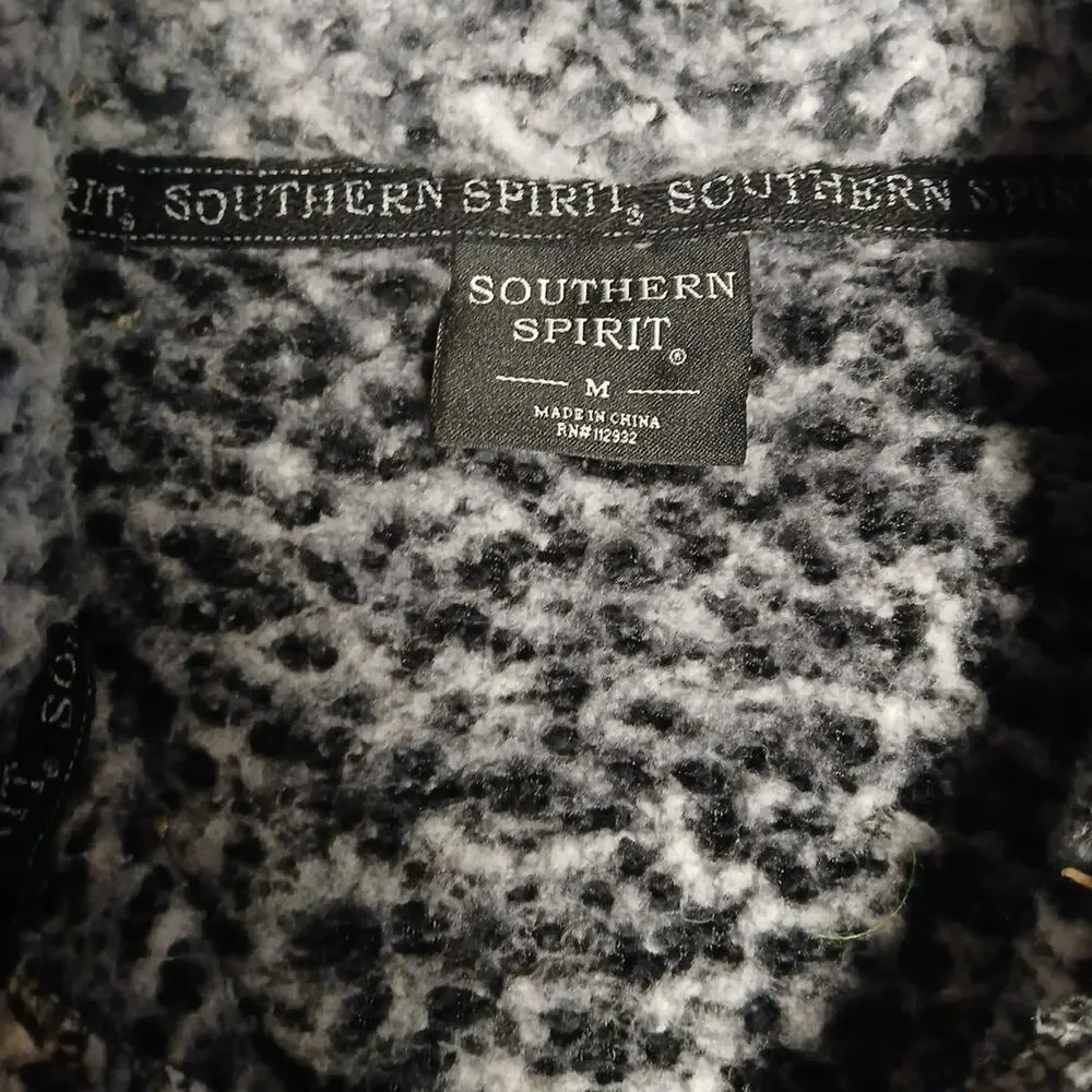 Southern Spirit Myrtle Beach South Carolina Shepa Sweater Gray Kangaroo Pockets - Picture 3 of 8